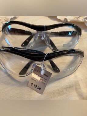 Source Unknown Black and Clear Safety Glasses NWT 2 pairs